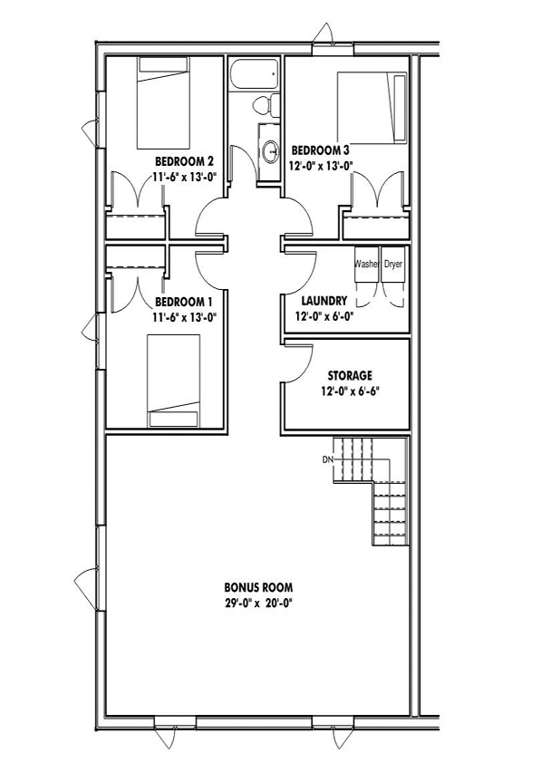 second floor living plan