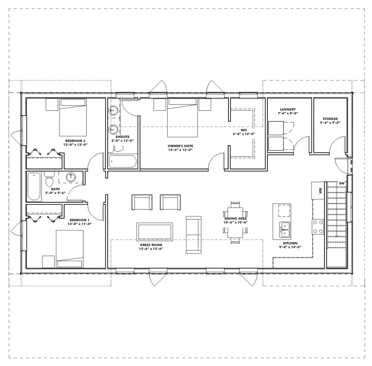 Carriage House XL floor plan 2nd floor