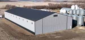 Post-frame machine shed by Integrity Post Structures
